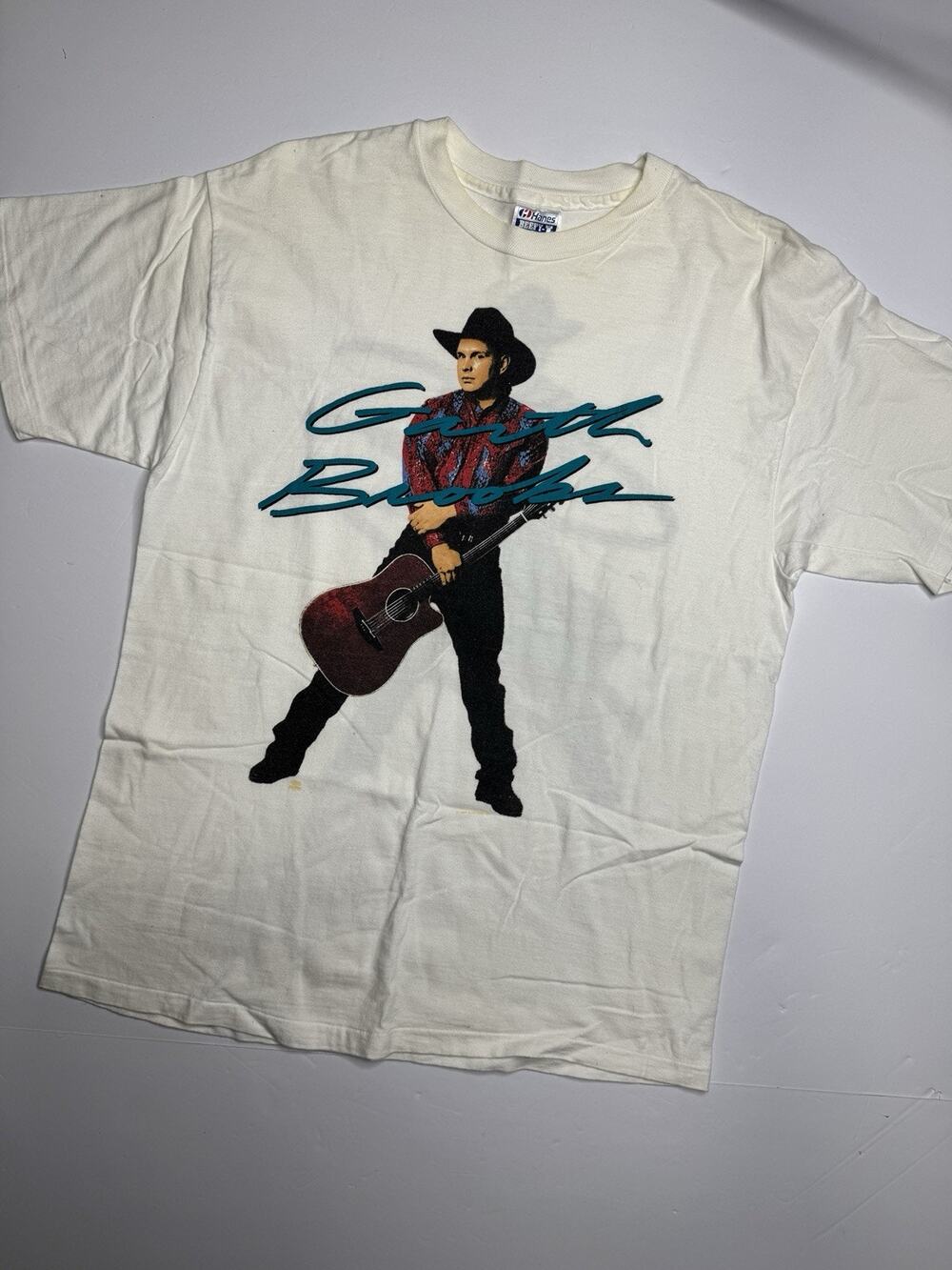 Vintage 90s Garth Brooks T Shirt Mens Large Hanes Beefy-T USA Single Stitch